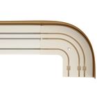 Карниз трёхрядный «Ультракомпакт. Меандр золото», 320 см, с декоративной планкой 7 см, цвет антик  (артикул 1455753)  большой выбор товаров оптом и в розницу по низким ценам с доставкой