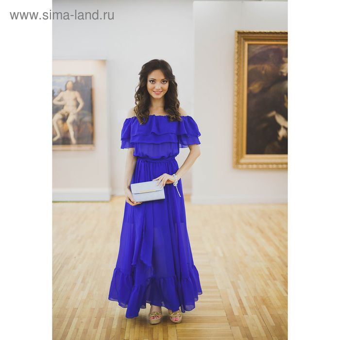 Платье женское SbS 71181, цвет электрик, размерL-XL (46-48), рост 168 см - Фото 1
