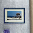 Фоторамка 1017-3031-6 формат А4 (21х30 см) синяя с золотом - Фото 1