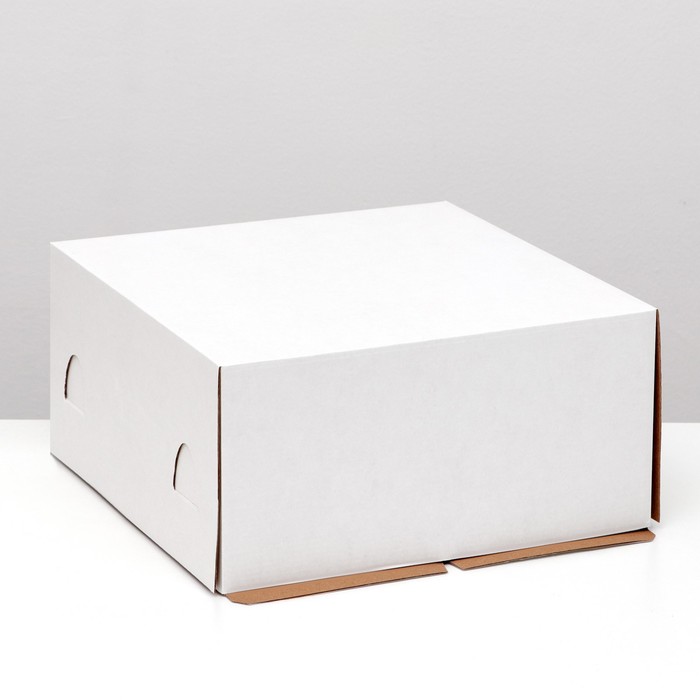 Кондитерская упаковка, короб белый, 28 х 28 х 14 см - Фото 1