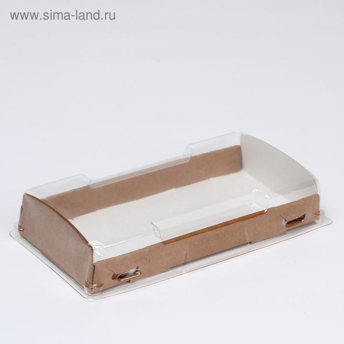 Упаковка для продуктов с прозрачным куполом, 20 х 10 х 4 см, 0,6 л - Фото 1