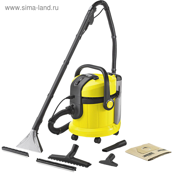 Пылесос Karcher SE 4001, моющий, 1400/400 Вт, 4 л, чёрно-жёлтый