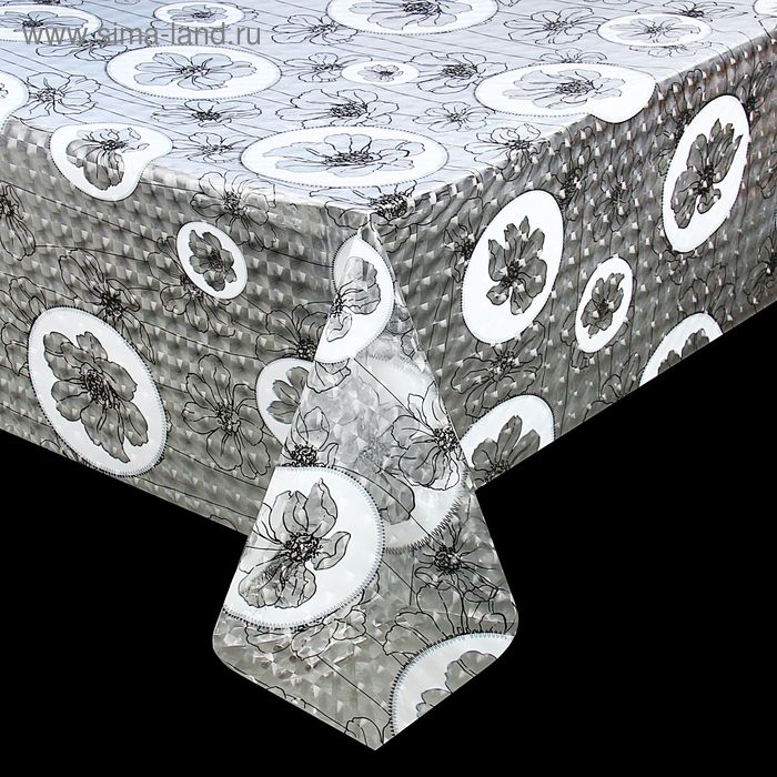 Клеёнка на стол ПВХ, ширина 137 см, толщина 0,22 мм, 3D-эффект, рулон 20 м - Фото 1