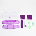 Аквариумный набор трехсекционный, с подсветкой LED, 2.55 л, фиолетовый - Фото 7