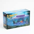 Аквариумный набор трехсекционный, с подсветкой LED, 2.55 л, фиолетовый - Фото 8