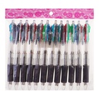 Ручка шариковая Calligrata, автоматическая, 4-цветная, прозрачный корпус, МИКС - Фото 8