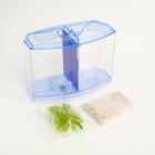 Аквариум настольный двухсекционный, с грунтом и 2 растениями - Фото 7