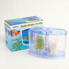 Аквариум настольный двухсекционный, с грунтом и 2 растениями - Фото 11