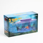 Аквариумный набор трехсекционный, с подсветкой LED, 2.55 л, голубой - Фото 8