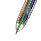 Ручка шариковая, автоматическая, 6-ти цветная, корпус прозрачный - Фото 3