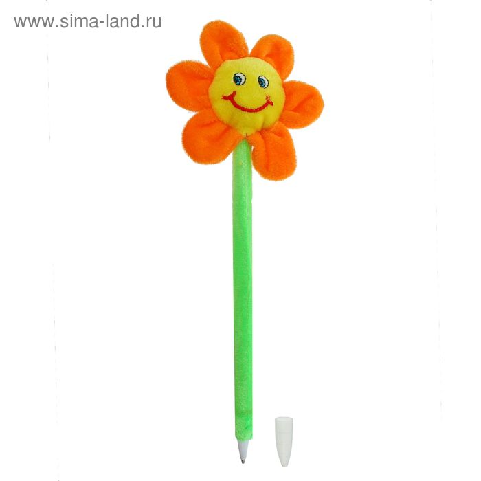Мягкая ручка "Цветочек с улыбкой", цвета МИКС - Фото 1