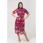 Платье-рубашка женское, цвет арбуз, размер 56, рост 168 - Фото 5