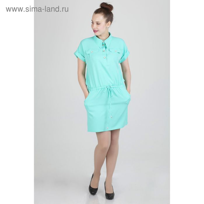 Платье-рубашка женское, цвет мята, размер 44, рост 168 - Фото 1