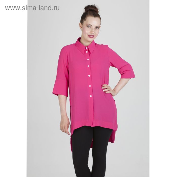 Рубашка женская удлинённая, цвет тёмно-розовый, размер 44 - Фото 1