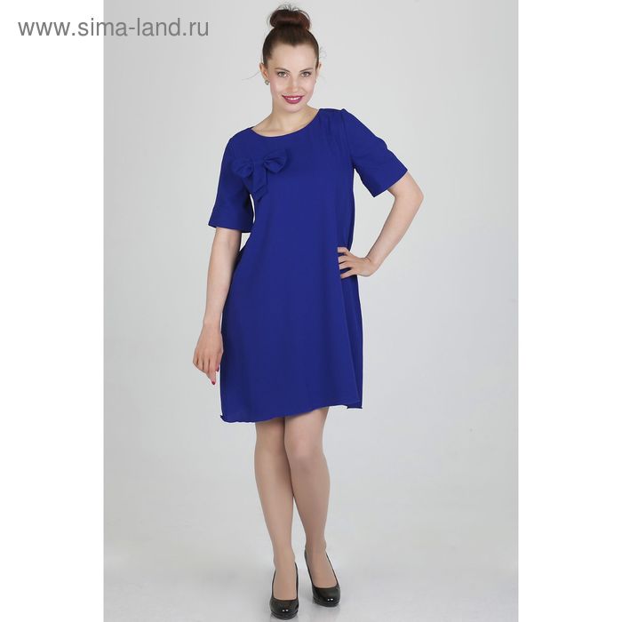 Платье женское, размер 52, рост 168, цвет темно-синий (арт. 15203 С+) - Фото 1