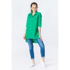 Рубашка женская удлинённая, размер 56, цвет зелёный - Фото 1