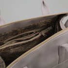 Сумка женская, отдел на молнии, длинный ремень, цвет серый - Фото 5