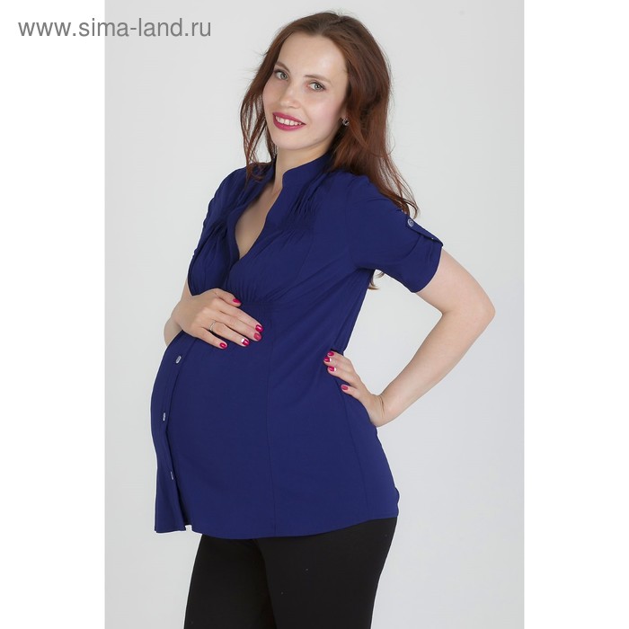 Блузка для беременных 2242, цвет тёмно-синий, размер 46, рост 170 - Фото 1
