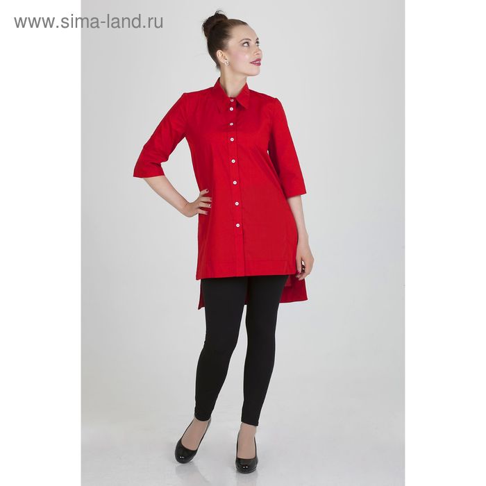 Платье женское, размер 48, рост 168, цвет красный красный х/б (арт. 17247) - Фото 1