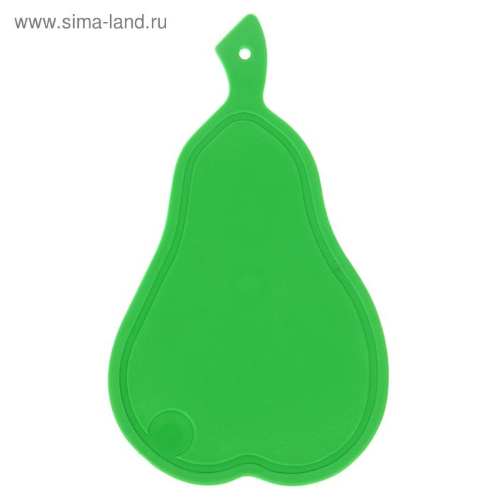 Доска разделочная, 31х18 см "Груша", цвет зеленый - Фото 1