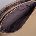 Сумка женская, 3 отдела на молнии, наружный карман, длинный ремень, цвет бежевый - Фото 5