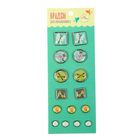 Брадсы для скрапбукинга набор 15 шт. (1,9, 1,5, 1,2, 0,9 см) "Насекомые" МИКС - Фото 1