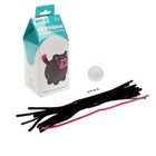 Игрушка из меховых палочек "Пушистик Черныш" - Фото 2