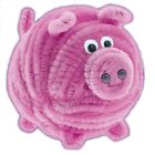 Игрушка из меховых палочек "Пушистик Пигги" - Фото 1