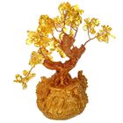 Сувенир полистоун "Дерево в золотом мешке с головой дракона" 18х9х7 см - Фото 2