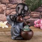 Фонтан настольный "Маленький Будда с чайником" 34х21х20 см - фото 8645713