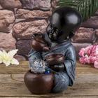 Фонтан настольный "Маленький Будда с чайником" 34х21х20 см - фото 8645714