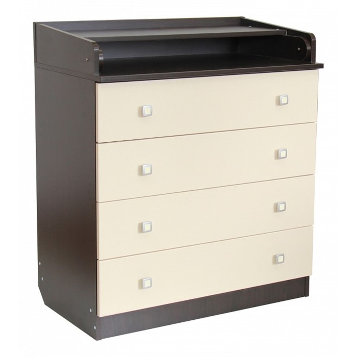 Комод пеленальный детский 804 «Фея 1580», 80х47х92 см., 4 ящика, цвет венге/бежевый - Фото 1