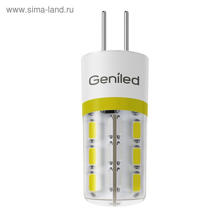 Лампа светодиодная Geniled, 2 Вт, G4, 2700 K, теплый свет - Фото 1