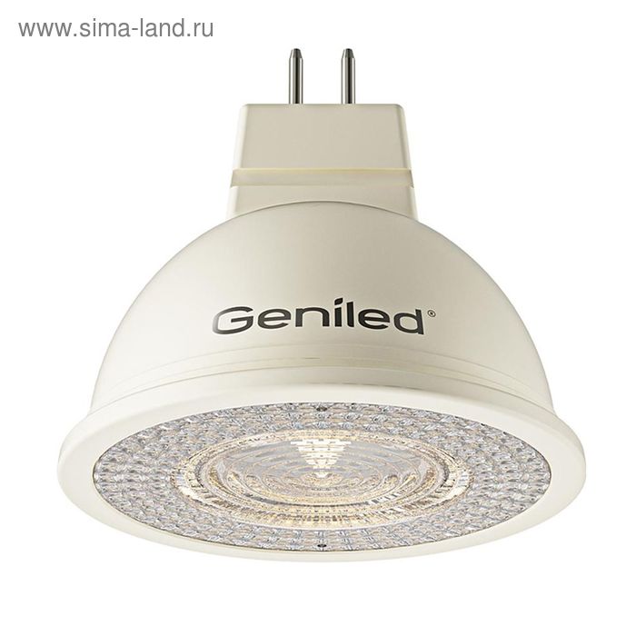 Лампа светодиодная Geniled, MR16, 8 Вт, GU5.3, 2700 К, теплый белый - Фото 1