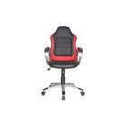 Кресло руководителя CH-825S/Black+Rd черный с красными вставками, искусственная кожа - Фото 3