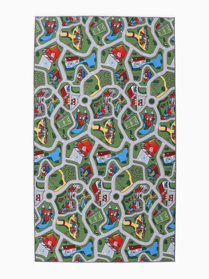 Палас прямоугольный «Лунапарк», размер 200×350 см, полиамид, зелёный - Фото 1