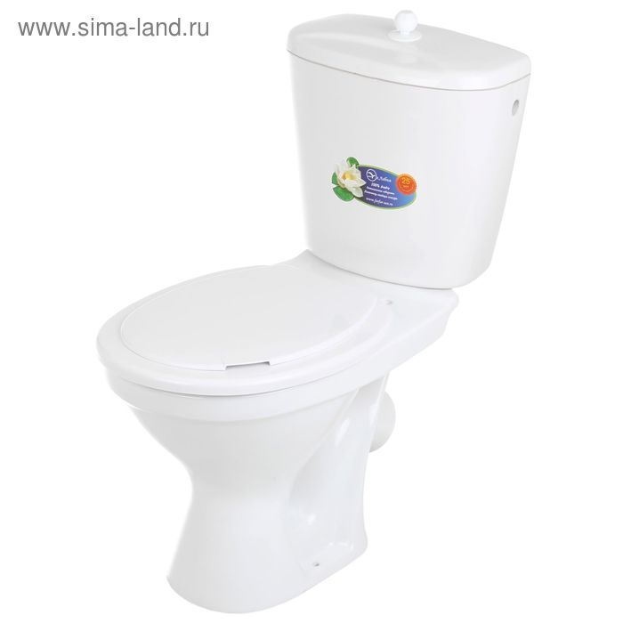 УЦЕНКА Унитаз компакт ЛЗСФ "Универсал Эконом", боковая подводка, косой выпуск, сиденье, шток - Фото 1