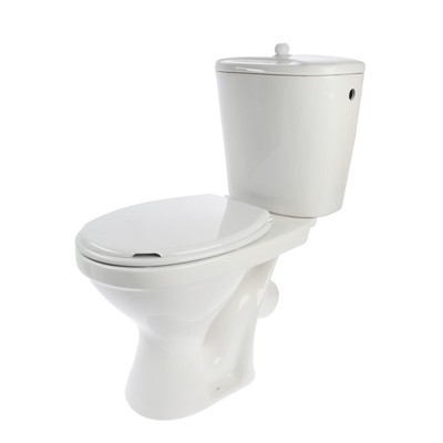 УЦЕНКА Унитаз компакт ЛЗСФ "Универсал Эконом", боковая подводка, косой выпуск, сиденье, шток