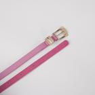 Ремень, ширина 1,5 см, пряжка металл под золото, цвет розовый - Фото 3