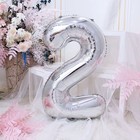 Воздушный шар фольгированный 40" «Цифра 2» - Фото 3