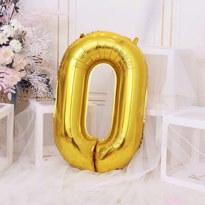 Воздушный шар фольгированный 40" «Цифра 0»