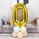 Воздушный шар фольгированный 40" «Цифра 0» - Фото 3