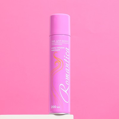 Лак для волос «Романтика» очень сильная фиксация с В-каротином, 200 мл