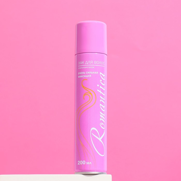 Лак для волос «Романтика» очень сильная фиксация с В-каротином, 200 мл - Фото 1