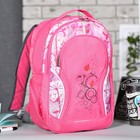 Рюкзак молодёжный на молнии, 2 отдела, 2 наружных кармана, розовый - Фото 1