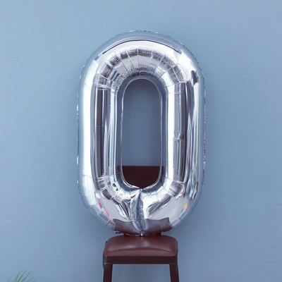 Воздушный шар фольгированный 40" «Цифра 0»