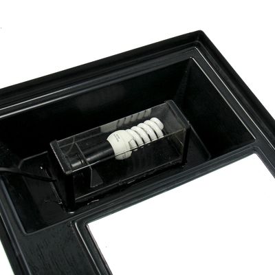 Террариум с крышкой 45 л, 55×33×25/30 см, чёрный