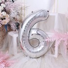 Воздушный шар фольгированный 40" «Цифра 6» - Фото 2