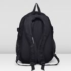 Рюкзак школьный на молнии, 3 отдела, 2 наружных кармана, чёрный/оранжевый - Фото 3