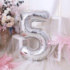 Воздушный шар фольгированный 40" «Цифра 5» - Фото 2